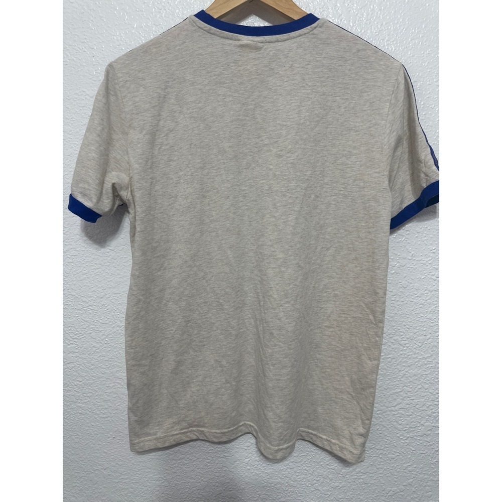 Disney World 50th Anniversary Ringer T-Shirt Oatmeal Blue Tape Sleeve Size L - Picture 4 of 6